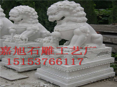 嘉旭石雕大型石獅擺件 傳承與精細鑄就的石雕典范